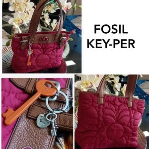 FOSIL KEY-PER. SHOPPER SHOULDER TOTE AUTHENTIC